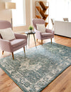 Savannah Soiree Collection Area Rug -  Everglade (Blue) Rectangle Blue  lifestyle 3