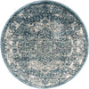 Savannah Soiree Collection Area Rug -  Everglade (Blue) Round Blue  lifestyle 16