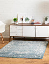 Savannah Soiree Collection Area Rug -  Everglade (Blue) Square Blue  lifestyle 21