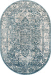 Savannah Soiree Collection Area Rug -  Everglade (Blue) Oval Blue  lifestyle 18