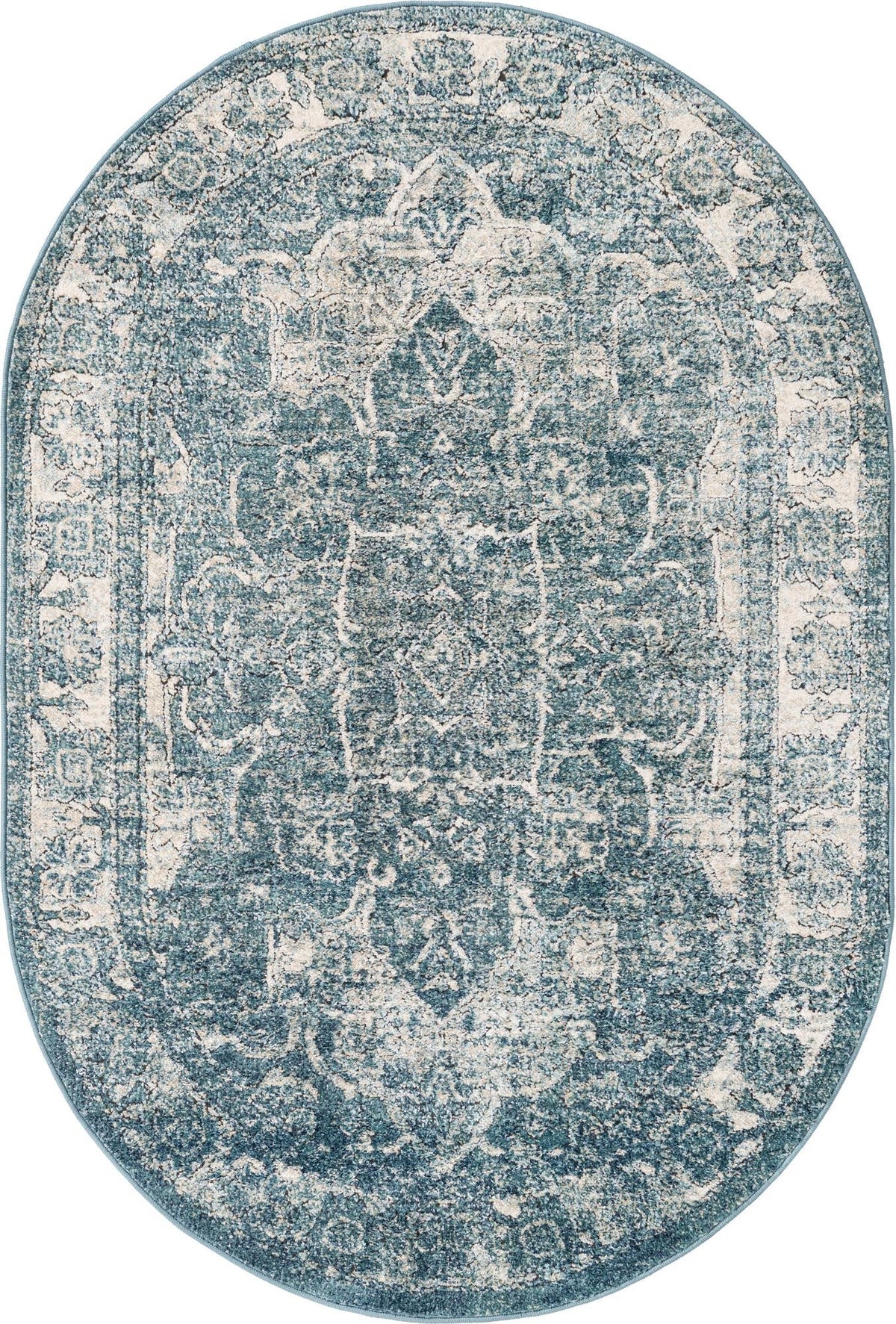 Savannah Soiree Collection Area Rug -  Everglade (Blue) Oval Blue  lifestyle 18