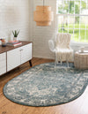 Savannah Soiree Collection Area Rug -  Everglade (Blue) Oval Blue  lifestyle 22