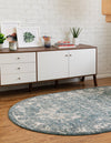 Savannah Soiree Collection Area Rug -  Everglade (Blue) Oval Blue  lifestyle 27