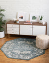 Savannah Soiree Collection Area Rug -  Everglade (Blue) Octagon Blue  lifestyle 23