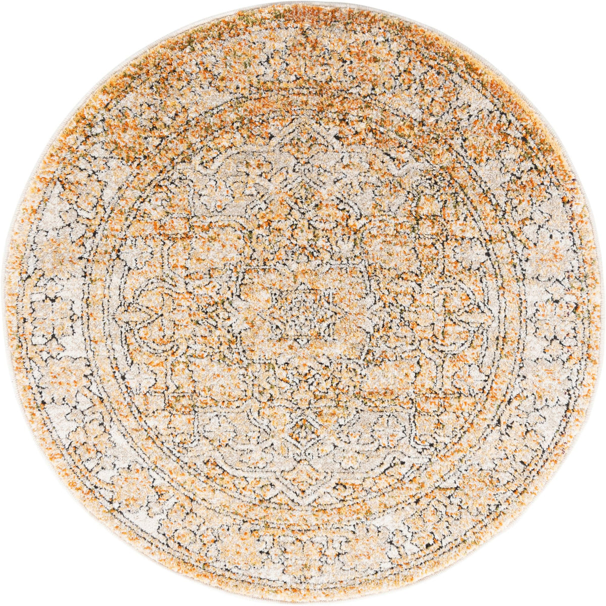 Savannah Soiree Collection Area Rug -  Everglade (Beige) Round Beige  lifestyle 12
