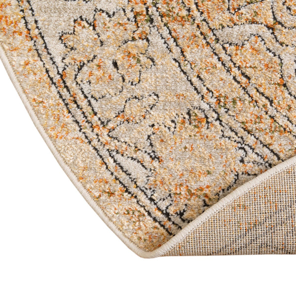 Savannah Soiree Collection Area Rug -  Everglade (Beige) Round Beige  lifestyle 44