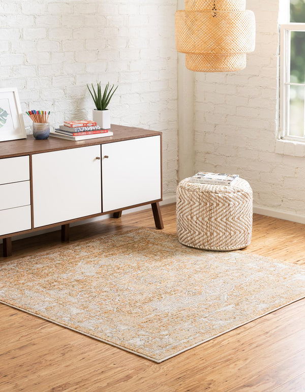 Savannah Soiree Collection Area Rug -  Everglade (Beige) Square Beige  lifestyle 23