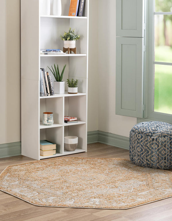 Savannah Soiree Collection Area Rug -  Everglade (Beige) Octagon Beige  lifestyle 25