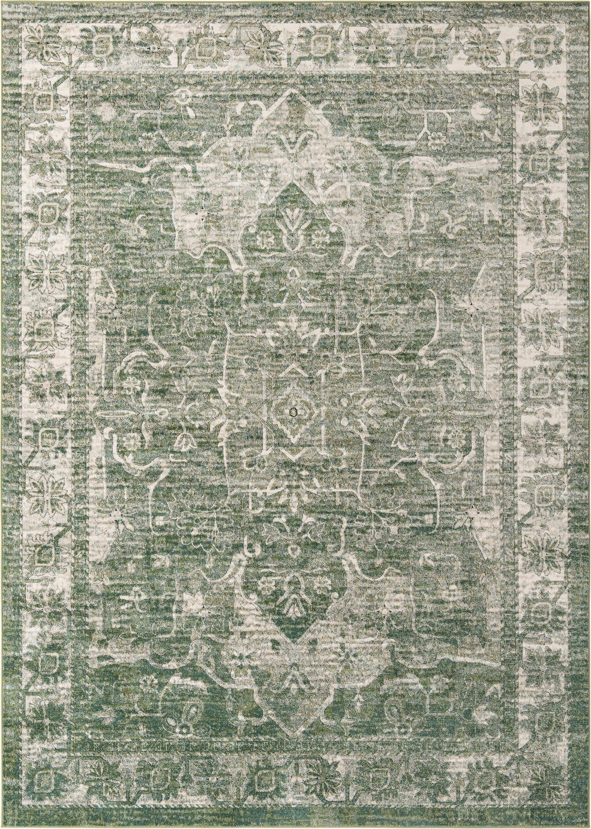 Savannah Soiree Collection Area Rug -  Everglade (Green) Rectangle Green Main