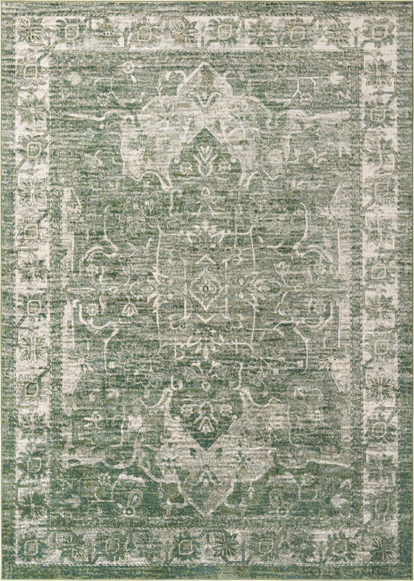 Savannah Soiree Collection Area Rug -  Everglade (Green) Rectangle Green Main