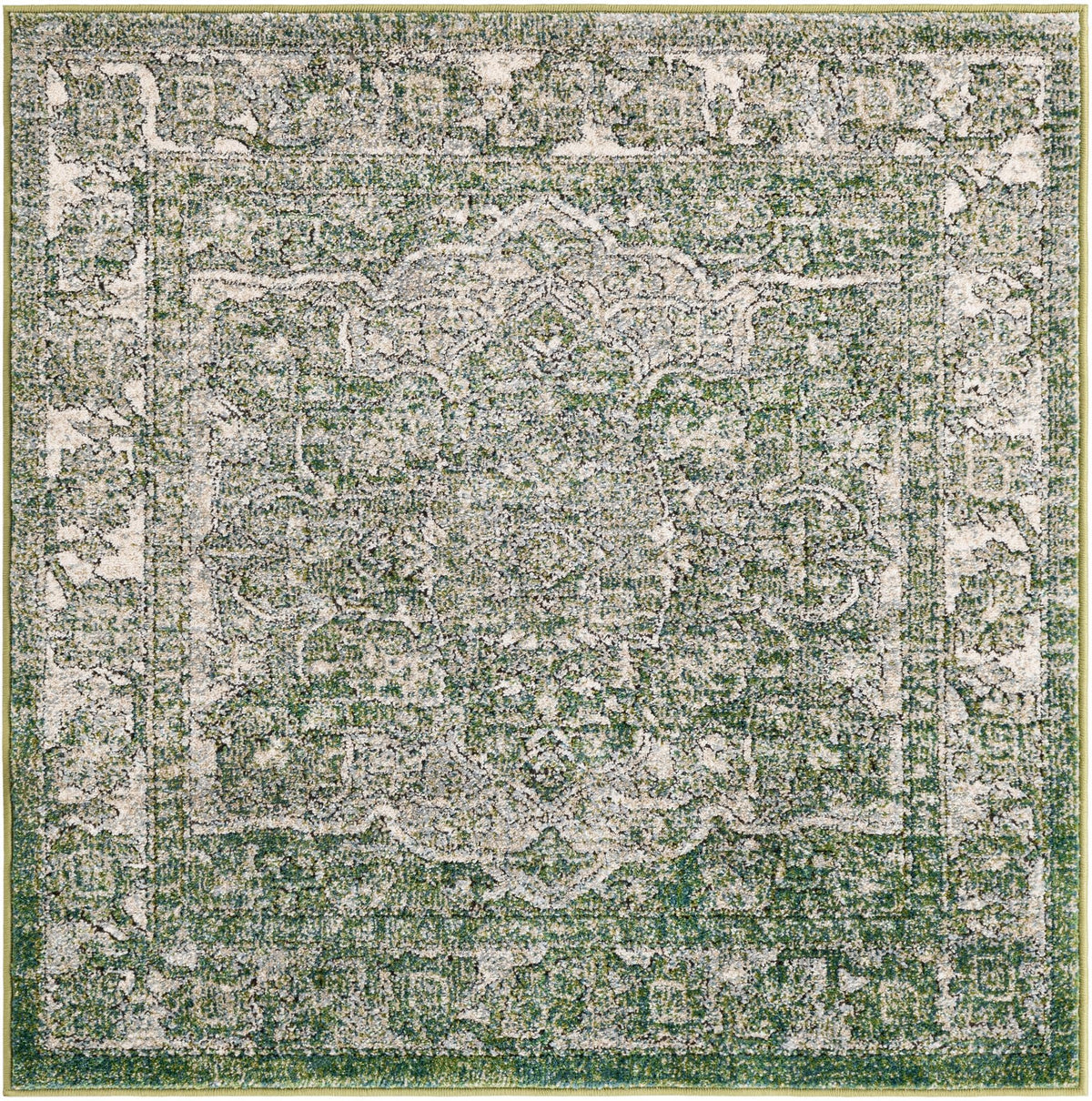 Savannah Soiree Collection Area Rug -  Everglade (Green) Square Green  lifestyle 16