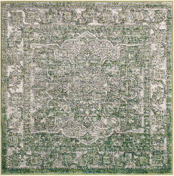 Savannah Soiree Collection Area Rug -  Everglade (Green) Square Green  lifestyle 16