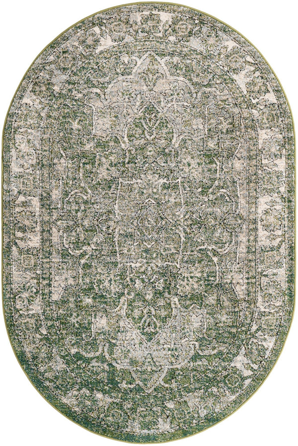 Savannah Soiree Collection Area Rug -  Everglade (Green) Oval Green  lifestyle 17