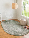 Savannah Soiree Collection Area Rug -  Everglade (Green) Oval Green  lifestyle 22