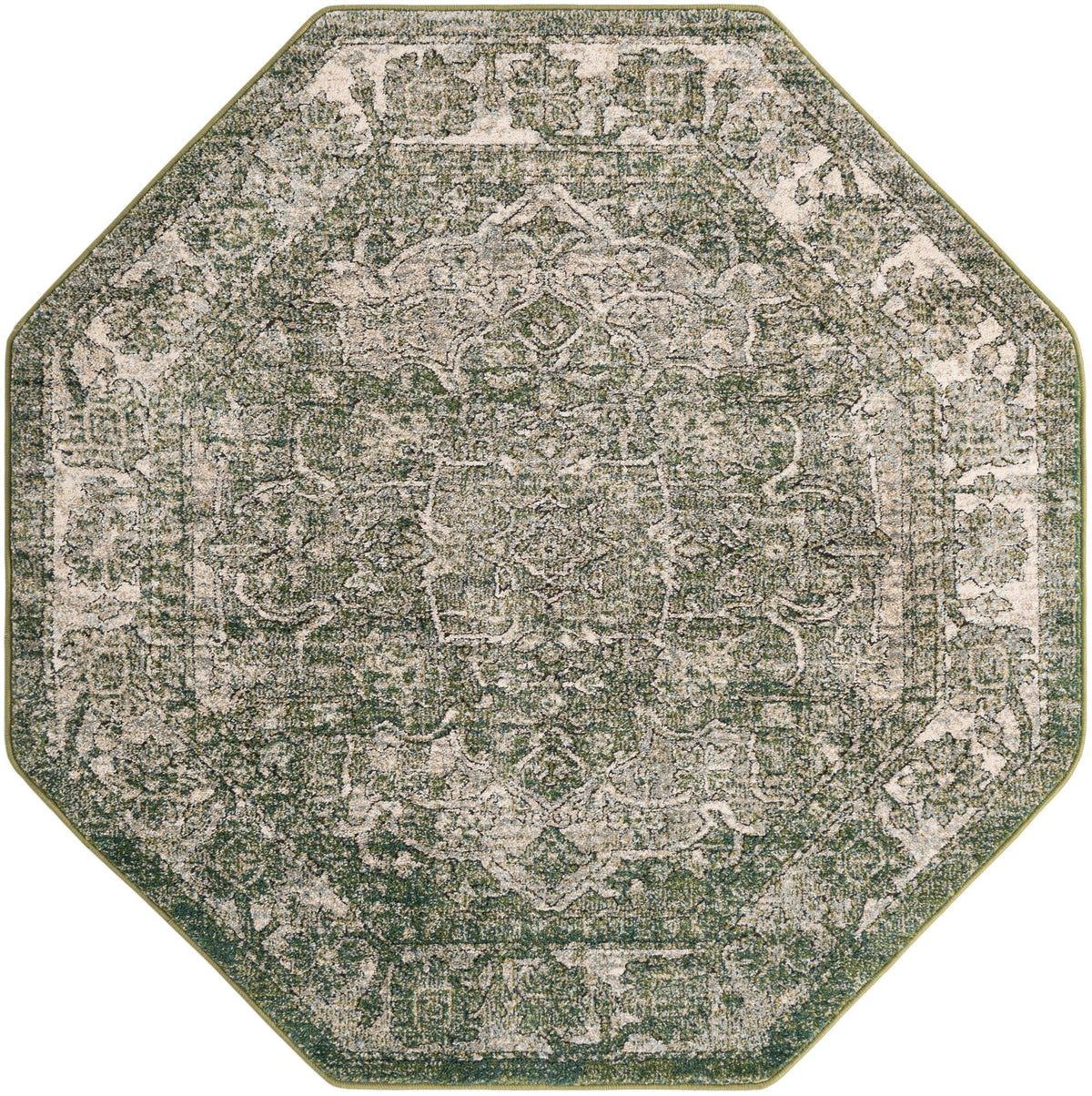 Savannah Soiree Collection Area Rug -  Everglade (Green) Octagon Green  lifestyle 18