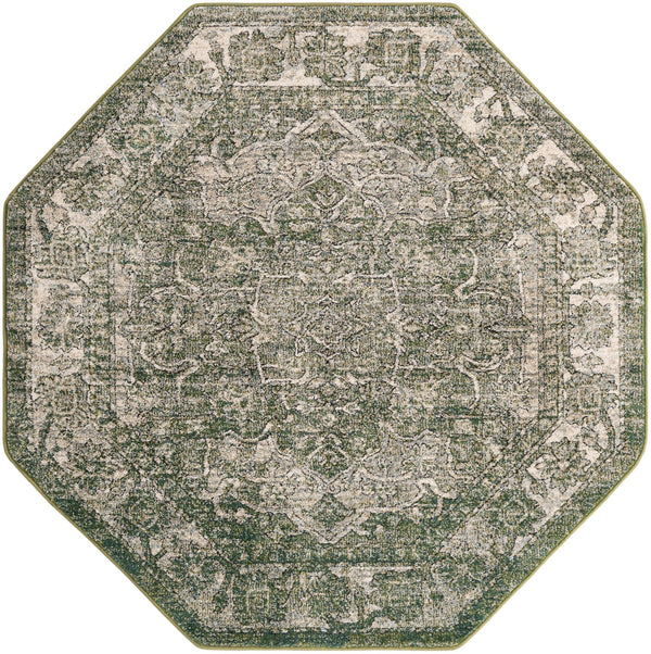 Savannah Soiree Collection Area Rug -  Everglade (Green) Octagon Green  lifestyle 18