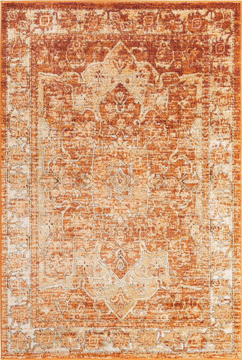 Savannah Soiree Collection Area Rug -  Everglade (Rust Red) Rectangle Rust Red  lifestyle 3