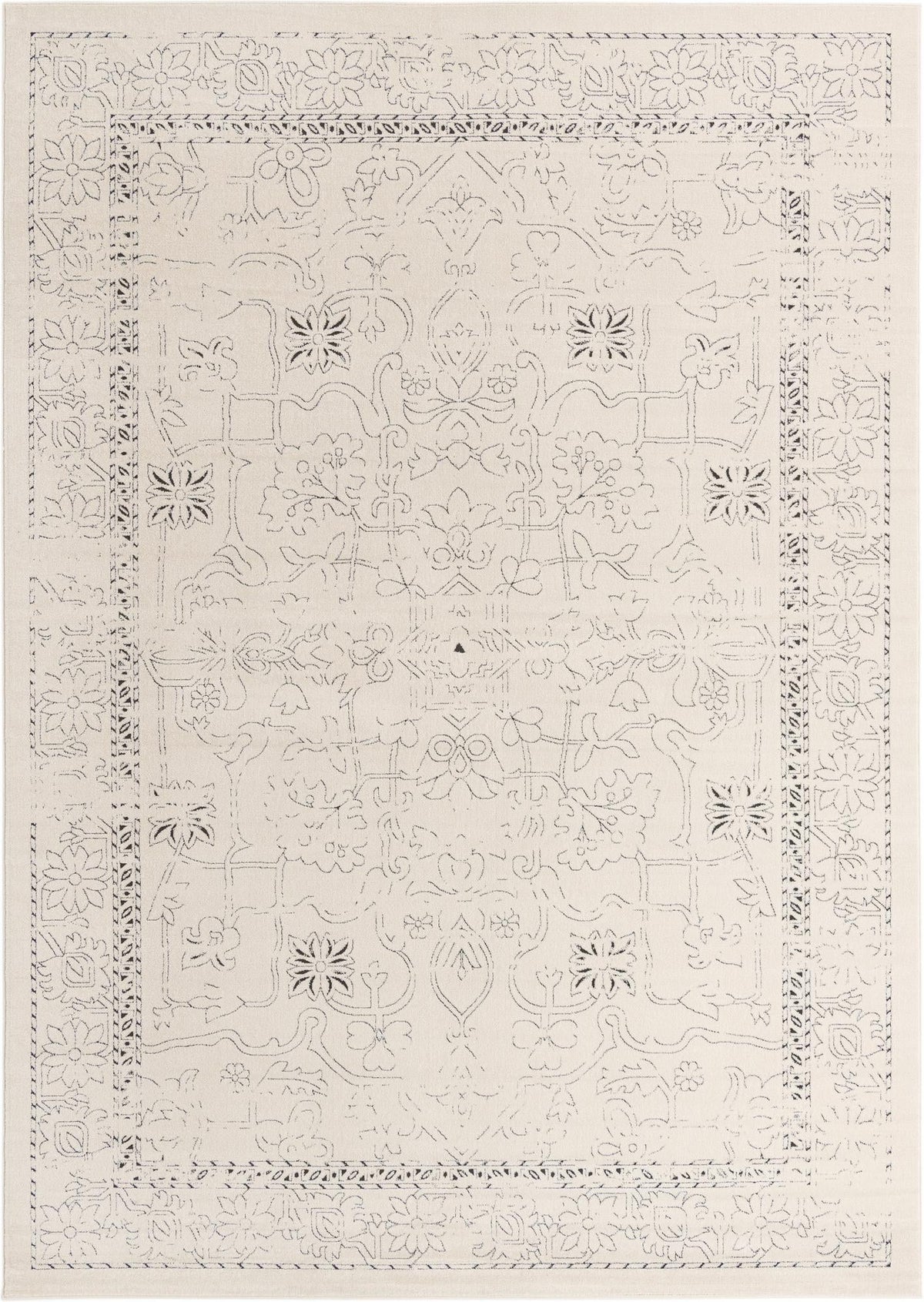 Savannah Soiree Collection Area Rug -  Everglade (White) Rectangle White  lifestyle 2