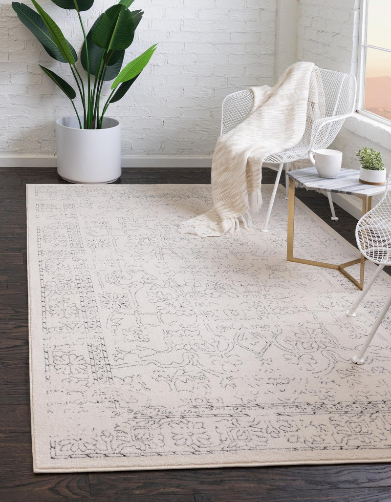 Savannah Soiree Collection Area Rug -  Everglade (White) Rectangle White  lifestyle 2