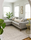Savannah Soiree Collection Area Rug -  Everglade (White) Rectangle White  lifestyle 4