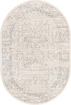 Savannah Soiree Collection Area Rug -  Everglade (White) Oval White  lifestyle 18