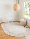 Savannah Soiree Collection Area Rug -  Everglade (White) Oval White  lifestyle 23