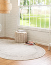 Savannah Soiree Collection Area Rug -  Everglade (White) Oval White  lifestyle 28