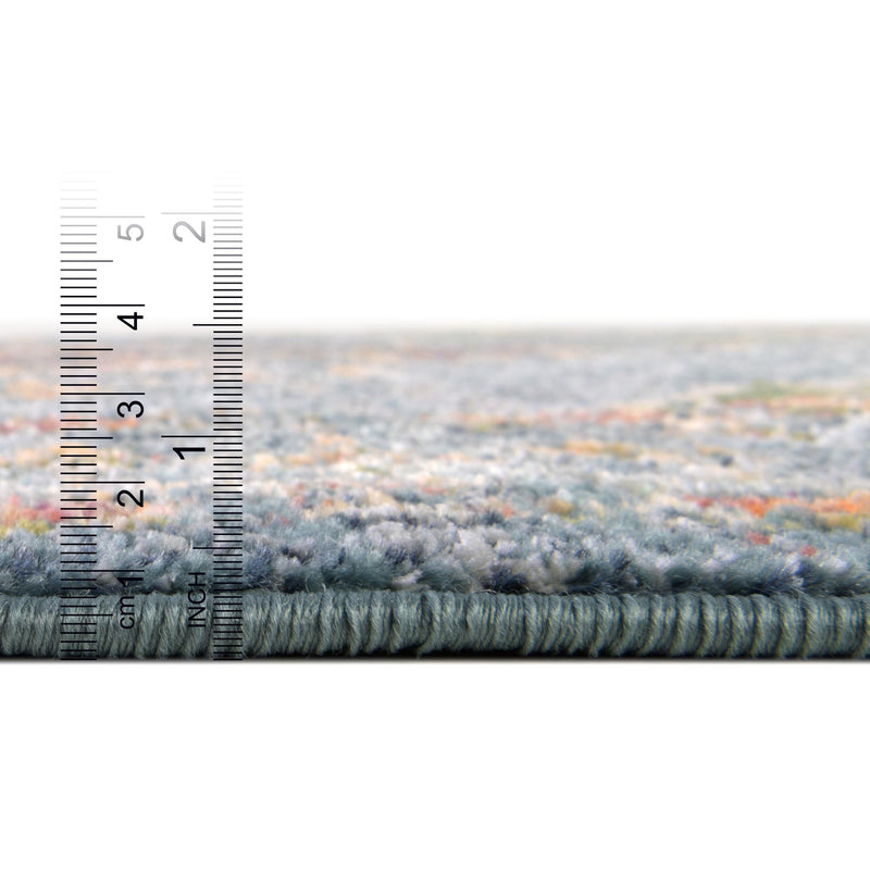 Savannah Soiree Collection Area Rug - Serengeti (Blue) Rectangle Blue  lifestyle 6