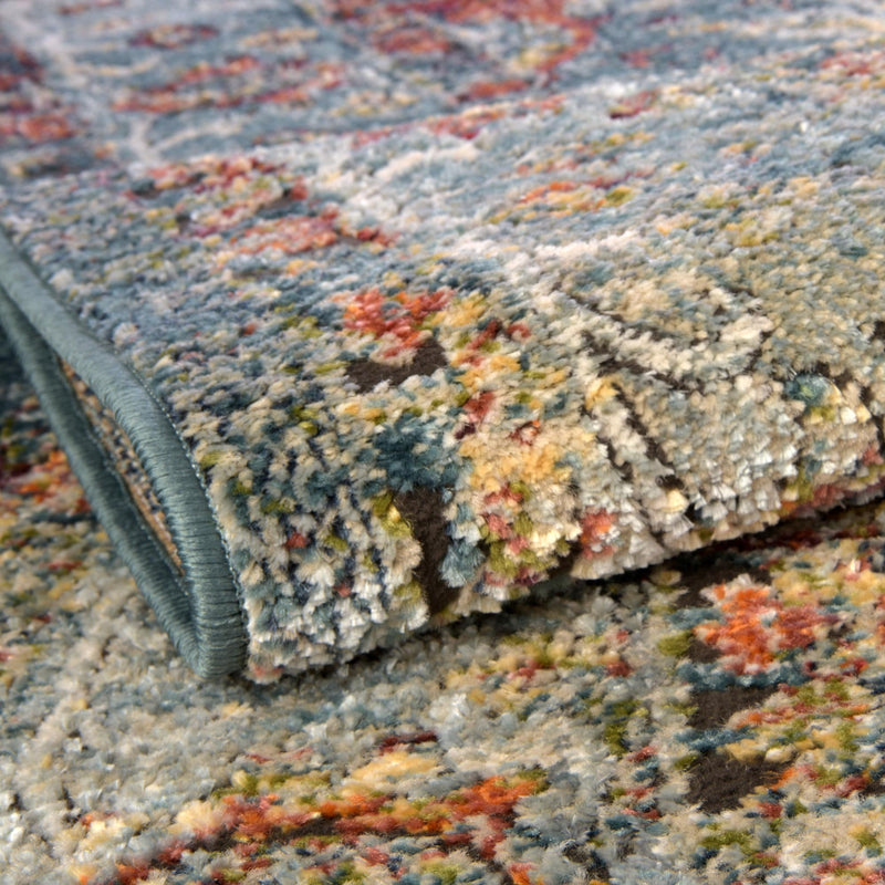 Savannah Soiree Collection Area Rug - Serengeti (Blue) Rectangle Blue  lifestyle 7