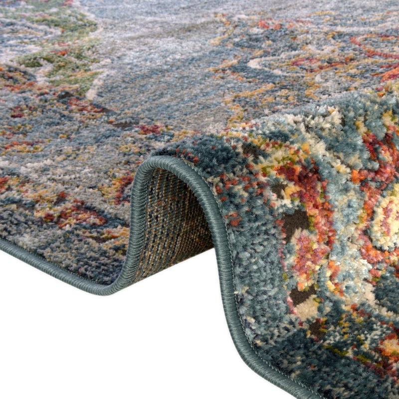 Savannah Soiree Collection Area Rug - Serengeti (Blue) Rectangle Blue  lifestyle 11