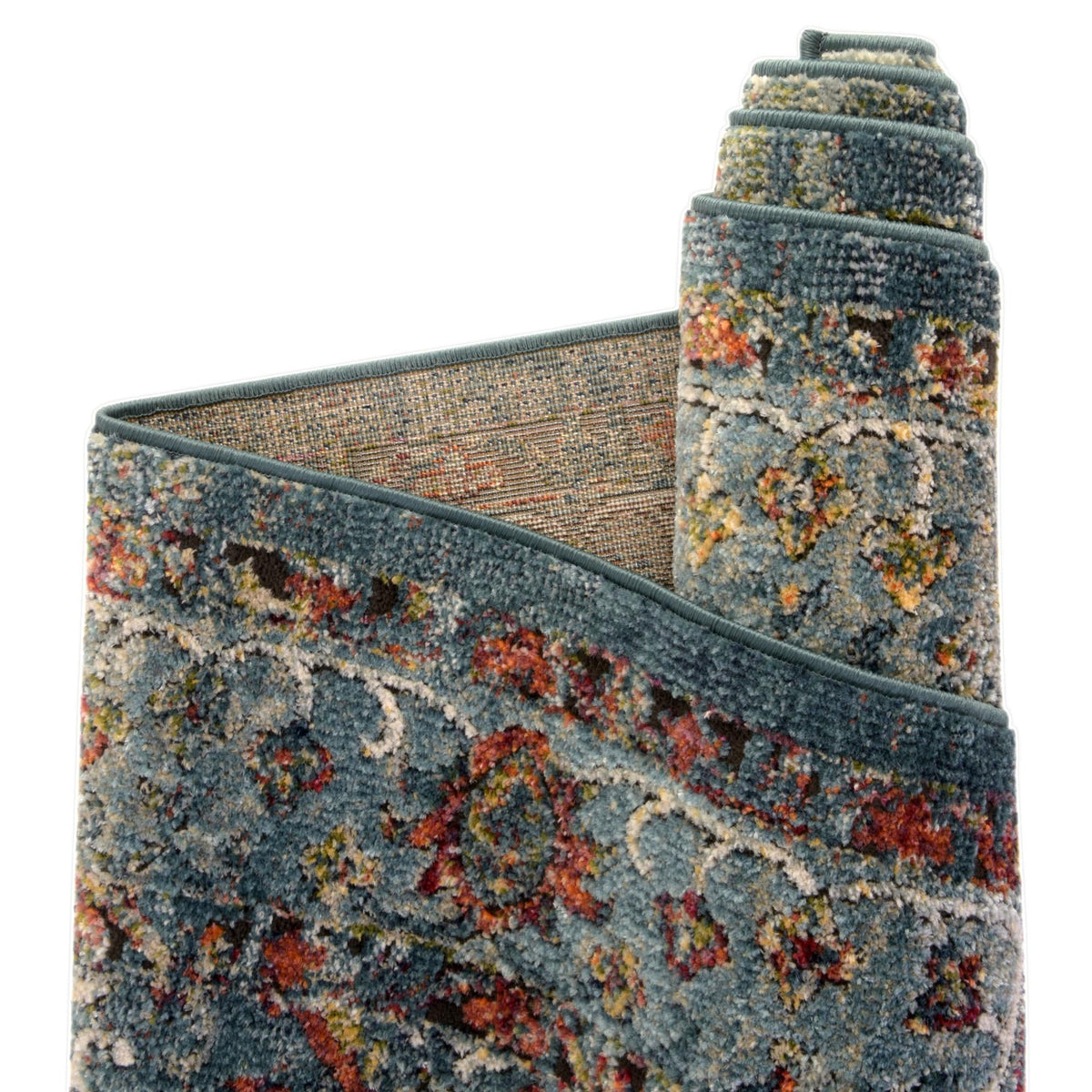 Savannah Soiree Collection Area Rug - Serengeti (Blue) Rectangle Blue  lifestyle 12