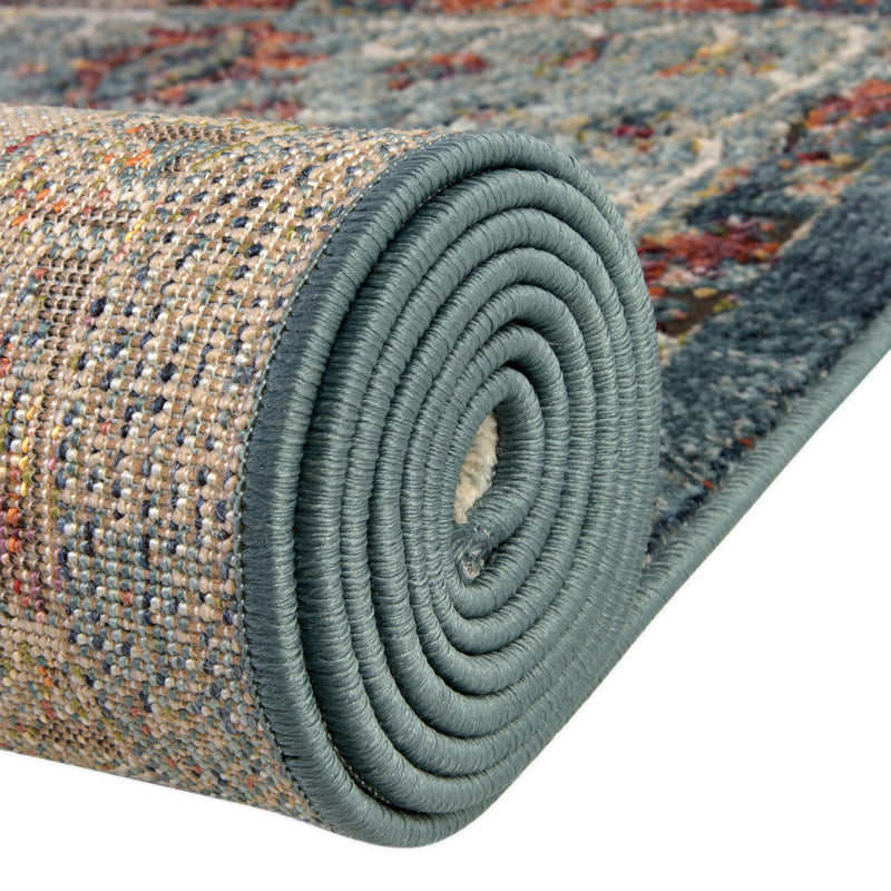 Savannah Soiree Collection Area Rug - Serengeti (Blue) Rectangle Blue  lifestyle 13