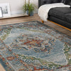 Savannah Soiree Collection Area Rug - Serengeti (Blue) Rectangle Blue  lifestyle 16
