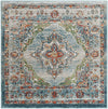 Savannah Soiree Collection Area Rug - Serengeti (Blue) Square Blue  lifestyle 19