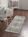 Savannah Soiree Collection Area Rug - Serengeti (Blue) Runner Blue  lifestyle 27