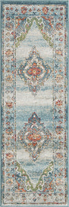 Savannah Soiree Collection Area Rug - Serengeti (Blue) Runner Blue  lifestyle 22