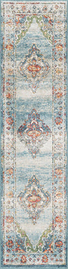 Savannah Soiree Collection Area Rug - Serengeti (Blue) Runner Blue  lifestyle 41