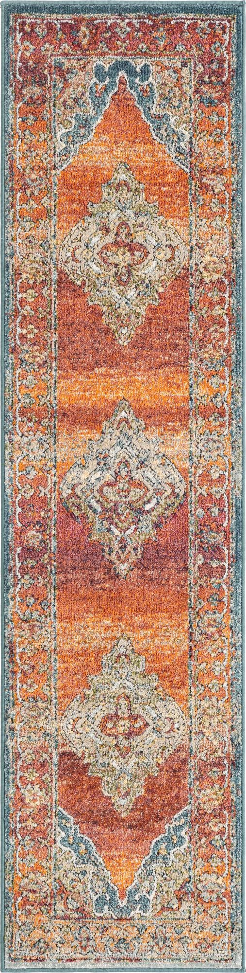 Savannah Soiree Collection Area Rug - Serengeti (Rust Red) Runner Rust Red  lifestyle 15
