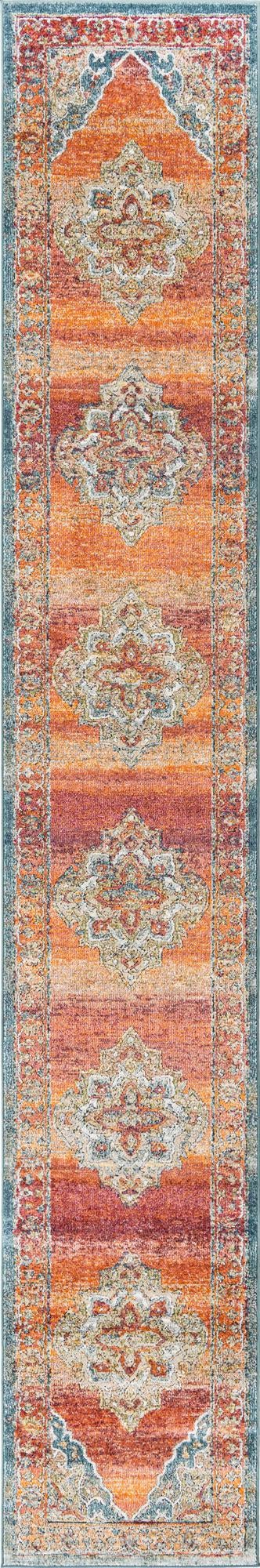 Savannah Soiree Collection Area Rug - Serengeti (Rust Red) Runner Rust Red  lifestyle 20