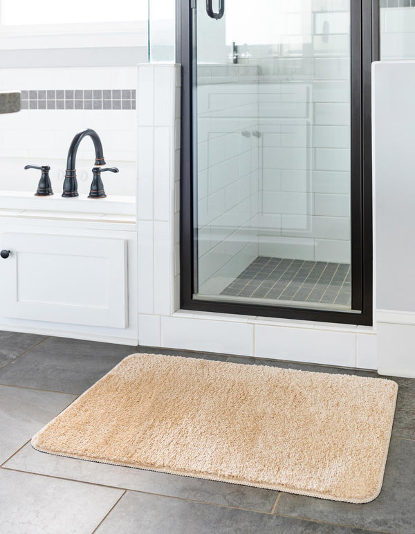 Cozy Home Spa Mats Collection Area Rug - Serenity Rectangle Sandy Beige  lifestyle 14