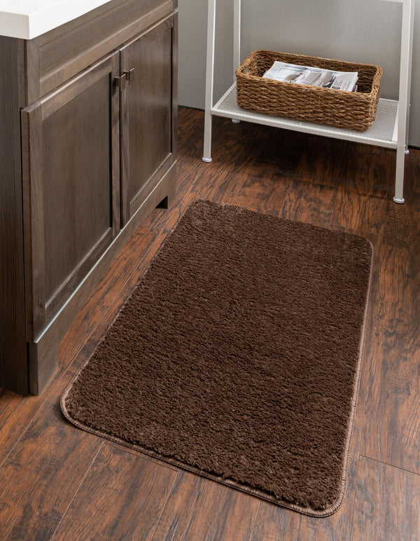 Cozy Home Spa Mats Collection Area Rug - Serenity Rectangle Mocha Brown  lifestyle 5