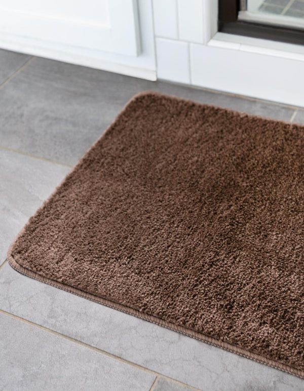 Cozy Home Spa Mats Collection Area Rug - Serenity Rectangle Mocha Brown  lifestyle 26