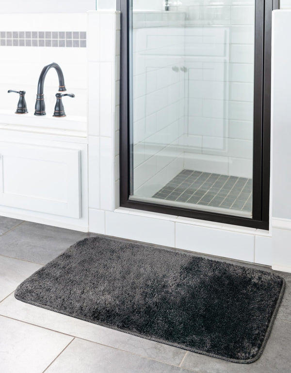 Cozy Home Spa Mats Collection Area Rug - Serenity Rectangle Storm Gray  lifestyle 29