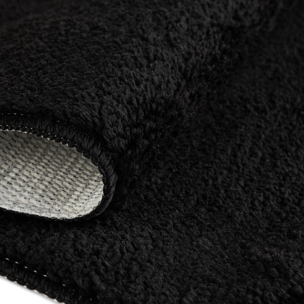 Cozy Home Spa Mats Collection Area Rug - Serenity Rectangle Midnight Black  lifestyle 39