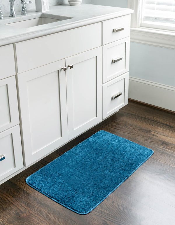 Cozy Home Spa Mats Collection Area Rug - Serenity Rectangle Ocean Blue  lifestyle 11