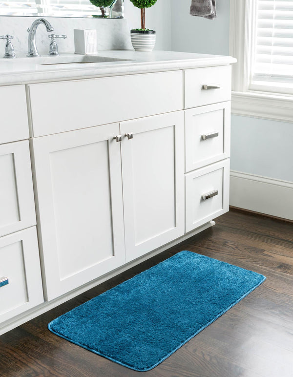 Cozy Home Spa Mats Collection Area Rug - Serenity Rectangle Ocean Blue  lifestyle 22