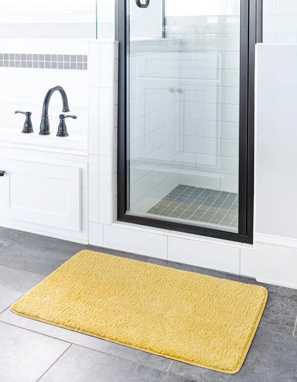 Cozy Home Spa Mats Collection Area Rug - Serenity Rectangle Mustard  lifestyle 23