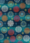 Oceanview Gardens Collection Area Rug - Marina Rectangle Navy Blue Main