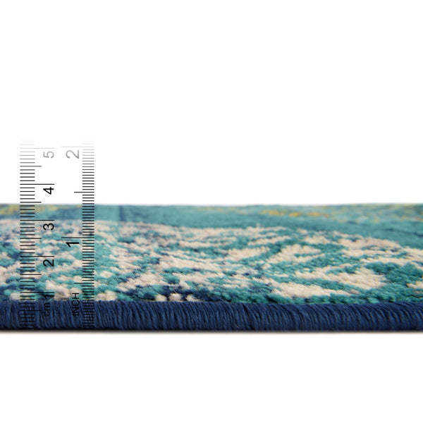 Oceanview Gardens Collection Area Rug - Marina Rectangle Navy Blue  lifestyle 7