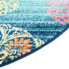 Oceanview Gardens Collection Area Rug - Marina Round Navy Blue  lifestyle 59
